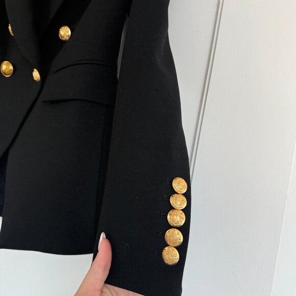 NWT Veronica Beard Miller Dickey Blazer Jacket In Black Double Breasted Sz 00 - Picture 4 of 9